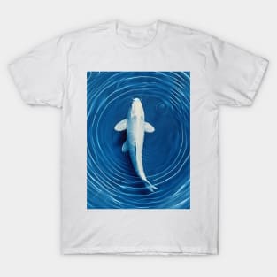 Koi Pond: Showa Sanshoku Koi in the Calming Blue T-Shirt